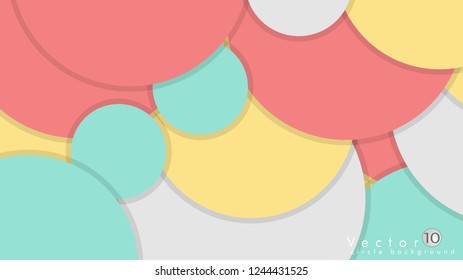 Simple and Colorful Circles Background , Design Vector - eps10