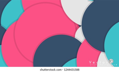 Simple and Colorful Circles Background , Design Vector - eps10