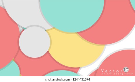 Simple and Colorful Circles Background , Design Vector - eps10