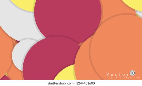 Simple and Colorful Circles Background , Design Vector - eps10