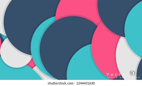 Simple and Colorful Circles Background , Design Vector - eps10