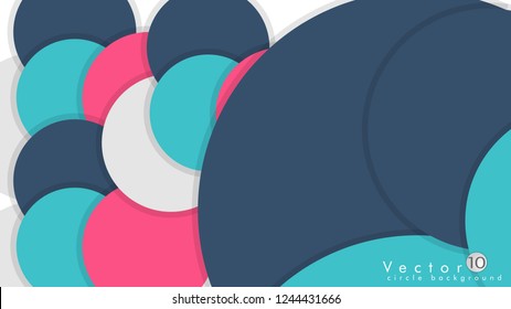 Simple and Colorful Circles Background , Design Vector - eps10