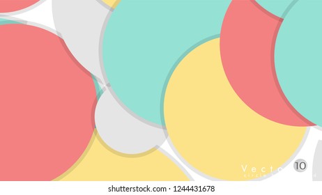 Simple and Colorful Circles Background , Design Vector - eps10