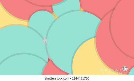 Simple and Colorful Circles Background , Design Vector - eps10