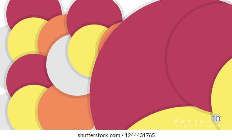 Simple and Colorful Circles Background , Design Vector - eps10