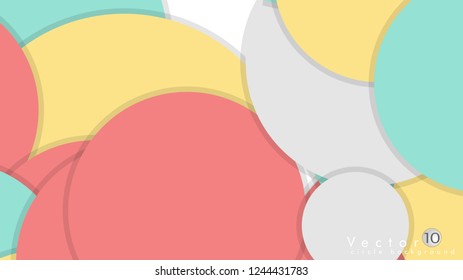 Simple and Colorful Circles Background , Design Vector - eps10