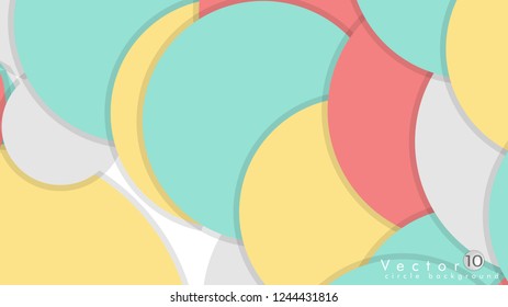 Simple and Colorful Circles Background , Design Vector - eps10