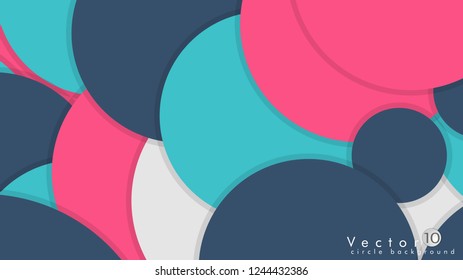 Simple and Colorful Circles Background , Design Vector - eps10