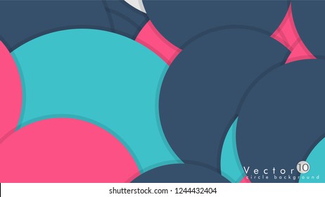Simple and Colorful Circles Background , Design Vector - eps10