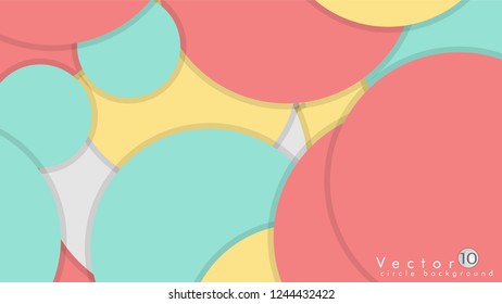 Simple and Colorful Circles Background , Design Vector - eps10
