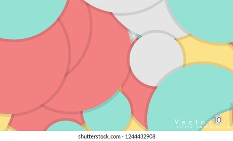 Simple and Colorful Circles Background , Design Vector - eps10