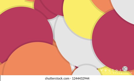 Simple and Colorful Circles Background , Design Vector - eps10