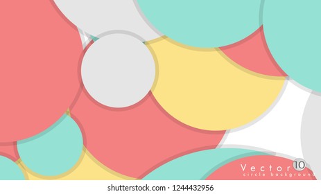 Simple and Colorful Circles Background , Design Vector - eps10