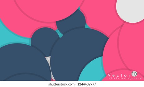 Simple and Colorful Circles Background , Design Vector - eps10