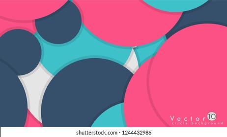 Simple and Colorful Circles Background , Design Vector - eps10