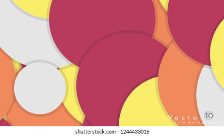 Simple and Colorful Circles Background , Design Vector - eps10