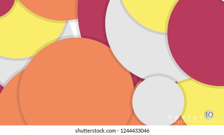 Simple and Colorful Circles Background , Design Vector - eps10