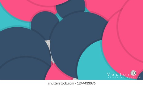 Simple and Colorful Circles Background , Design Vector - eps10