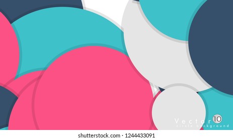 Simple and Colorful Circles Background , Design Vector - eps10