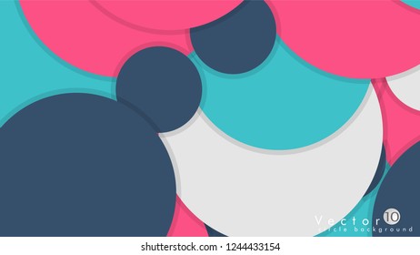 Simple and Colorful Circles Background , Design Vector - eps10