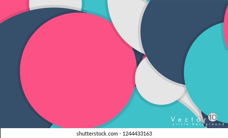 Simple and Colorful Circles Background , Design Vector - eps10