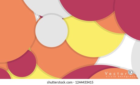 Simple and Colorful Circles Background , Design Vector - eps10