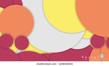 Simple and Colorful Circles Background , Design Vector - eps10