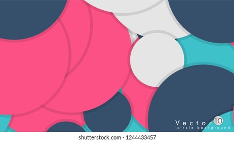 Simple and Colorful Circles Background , Design Vector - eps10