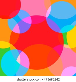 Simple and Colorful Circles Background - Vector design EPS10