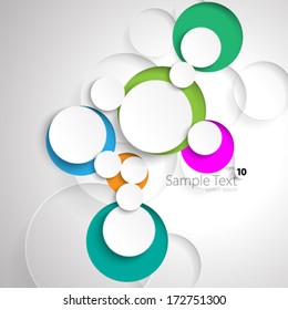 Simple Colorful Circles Design Background