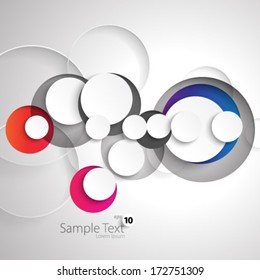 Simple Colorful Circles Design Background