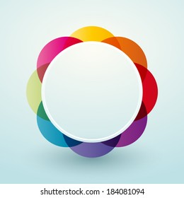 Simple colorful circular vignette