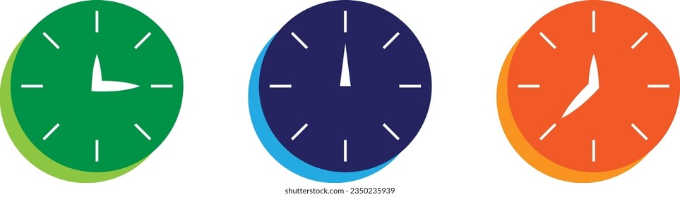 Simple and colorful clock icon