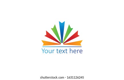 simple colorful creative unique circular ribbon logo design template vector icon, editable eps 10