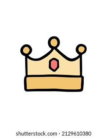 Simple and colorful crown vector