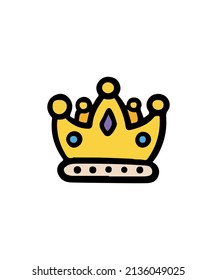 Simple and colorful crown vector