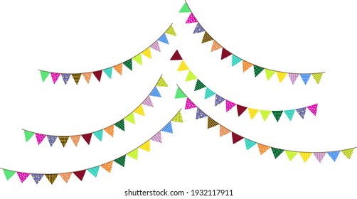 Simple, colorful and cute flag illustration