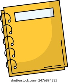 simple colorful diary book back to school icon