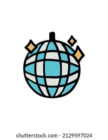 Simple and colorful disco ball