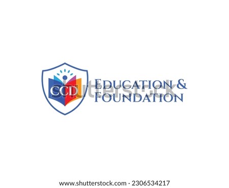 Simple Colorful Educational Scholarship Logo Design Template