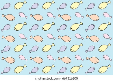 Simple colorful fish pattern