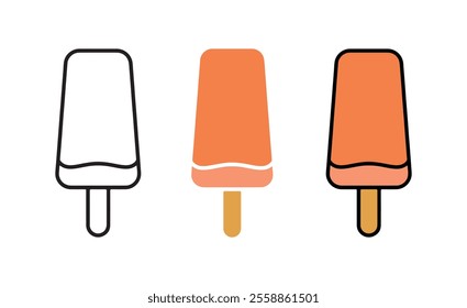 Simple, Colorful, and Flat Ice Pops Illustration