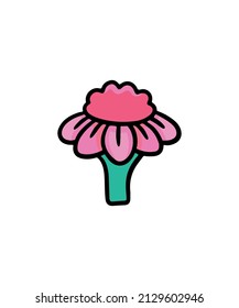 Simple and colorful flower vector