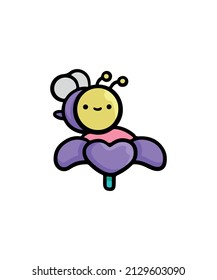 Simple and colorful flower vector