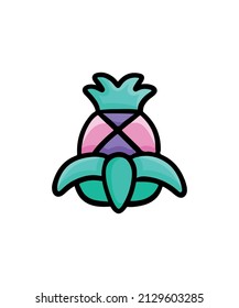 Simple and colorful flower vector