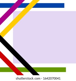 Simple colorful frame background with symmetrical rectangular basic arrangement