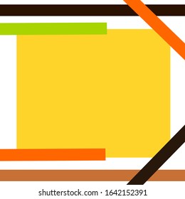 Simple colorful frame background with symmetrical rectangular basic arrangement