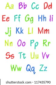 Simple but colorful full alphabet