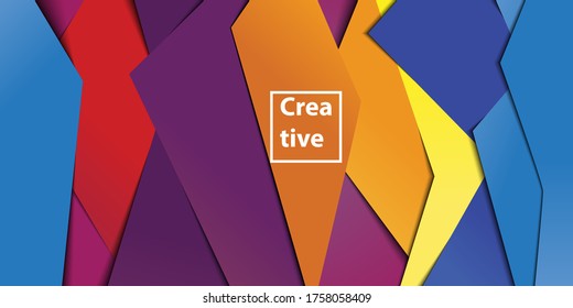 Simple colorful geometric abstract patterns.Beautiful polygon design pattern.Vector illustration