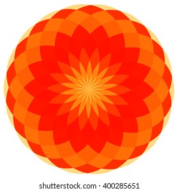 Simple colorful geometric mandala